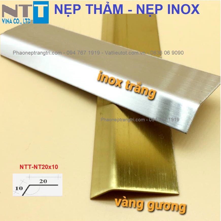 Nẹp inox chặn thảm, nẹp kết thúc thảm