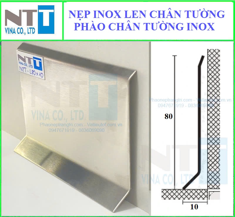 Len chân tường inox