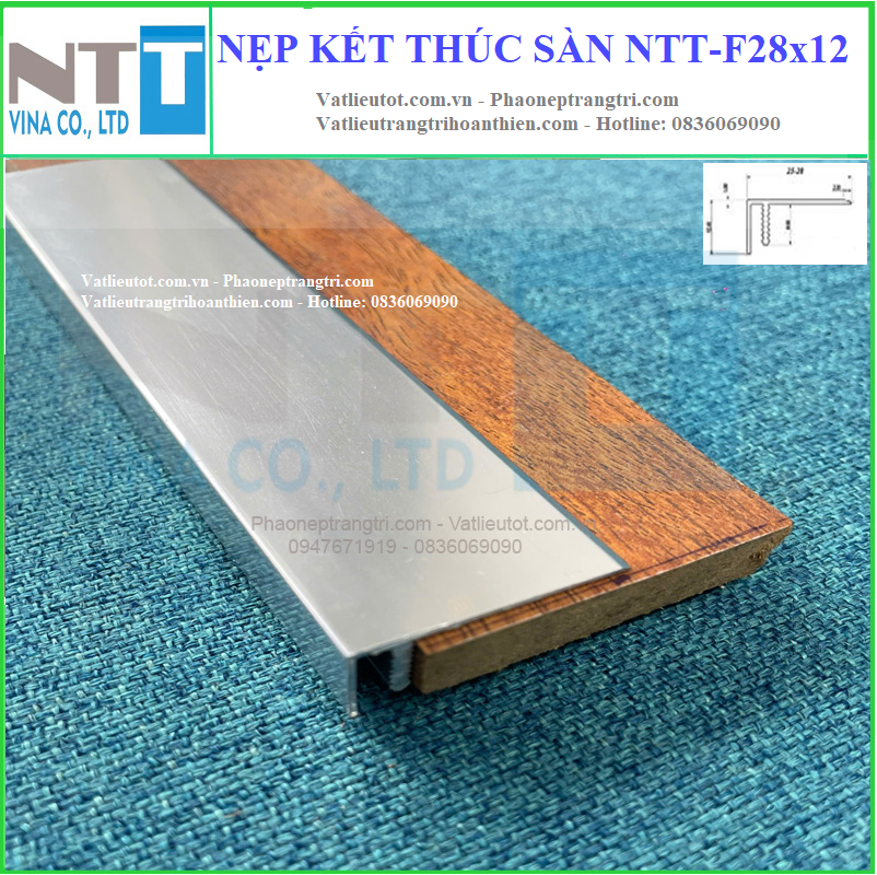 nẹp kết thúc f28x12