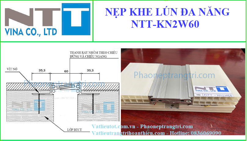 nẹp nhôm che khe lún 