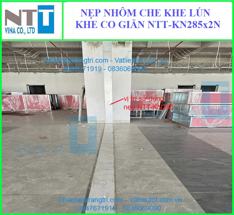 ÚNG DỤNG THI CÔNG NẸP NHÔM CHE KHE LÚN NTT-KN285X2N