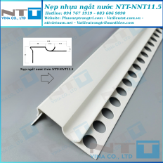 Nẹp nhựa ngắt nước tròn có cánh lưới NTT-NNT11.5