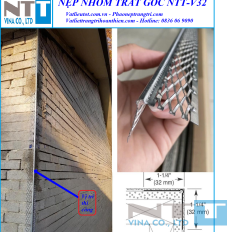 Nẹp nhôm trát góc - Nẹp nhôm trát vữa NTT-V32