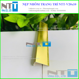 Nẹp nhôm trang trí chữ V lệch - Nẹp nhôm NTT-V20x10