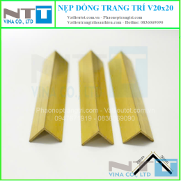 Nẹp đồng trang trí NTT-V20x20