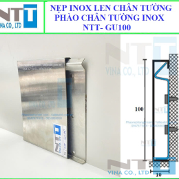 Nẹp inox lưn chân tường - Phào chân tường inox NTT-GU100