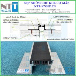 Nẹp nhôm che khe co giãn NTT-KN50P.CS