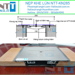 Nẹp nhôm che khe lún phẳng NTT-KN285x2N