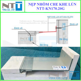 Nẹp nhôm che khe lún, khe co giãn góc NTT-KN170.20G