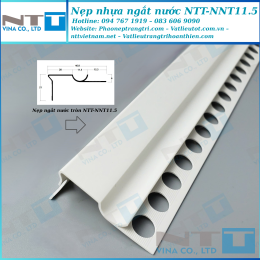 Nẹp nhựa ngắt nước tròn có cánh lưới NTT-NNT11.5