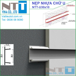 Nẹp nhựa trát chỉ âm tường NTT-U30