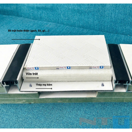 Nẹp khe lún NTT-KN150.2W30, nẹp khe co giãn, khe nhiệt