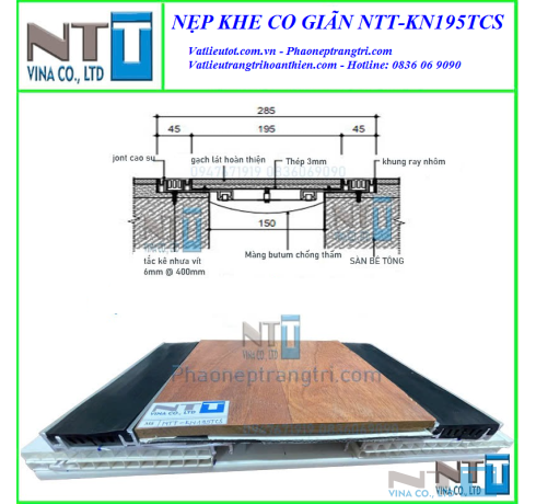 Nẹp khe co giãn NTT-KN195TCS