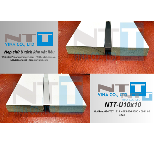 Nẹp nhôm chữ U NTT-U10x10x10