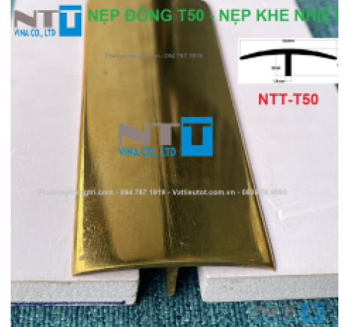 Nẹp đồng trang trí - Nẹp đồng NTT-T50 