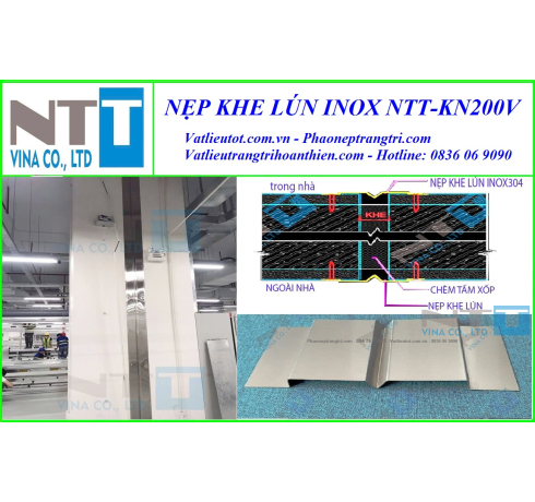 Nẹp khe lún inox NTT-KN200V