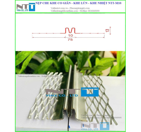 Nẹp khe lún inox NTT-M10.75 – Giải pháp khe nứt trong thi công công trình, dự án.