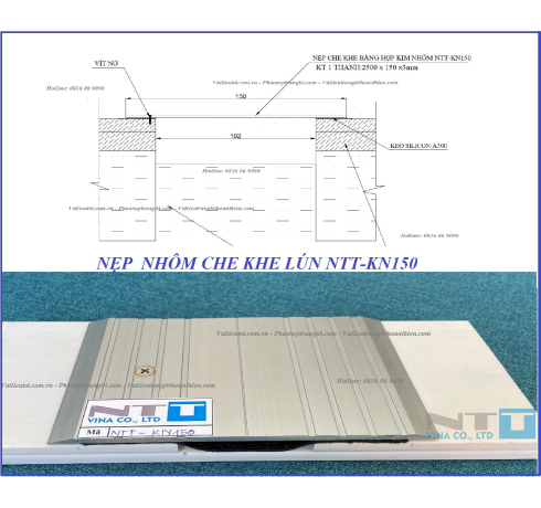 NẸP KHE LÚN, KHE CO GIÃN NTT - KN150