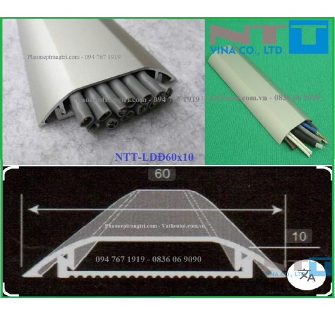 Nẹp luồn dây điện NTT-LDĐ60×10