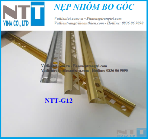 Nẹp nhôm trang trí ốp góc NTT-G12