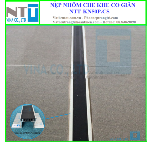 Nẹp nhôm che khe co giãn NTT-KN50P.CS