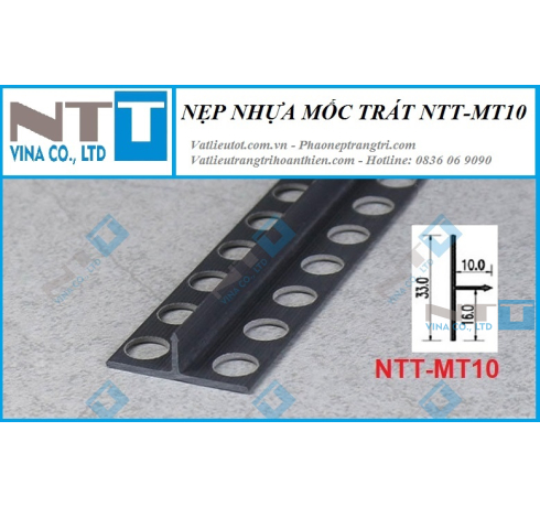 Nẹp nhựa mốc trát NTT-MT10 