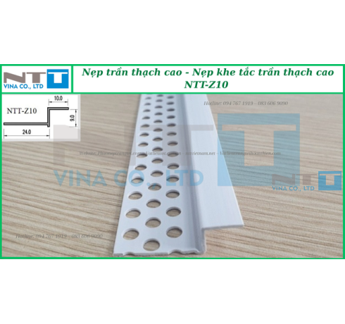 Nẹp nhựa NTT-Z10 Shadowline – Công dụng thực tế trong thi công trần thạch cao
