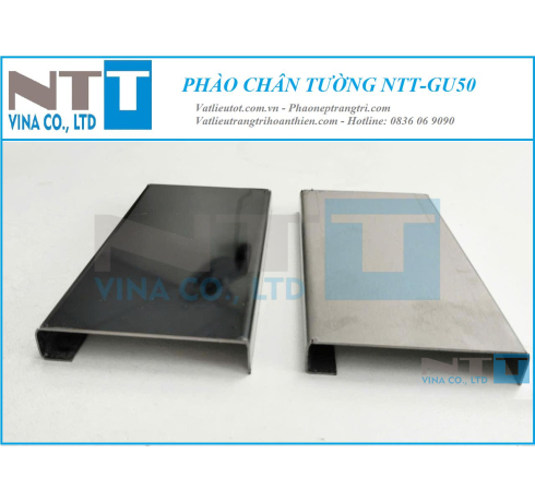 Nẹp inox len chân tường NTT-GU50