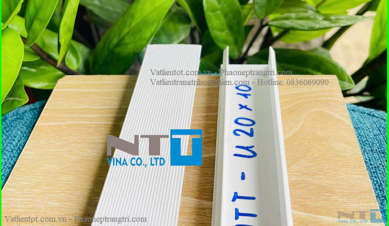Nẹp chỉ âm tường nhựa NTT - U20x10 – Giải pháp tạo chỉ âm tinh tế, hiện đại cho không gian