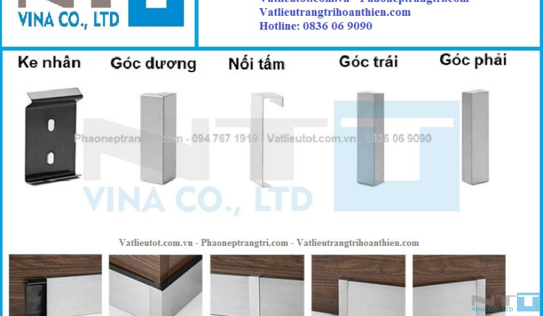 LEN CHÂN TƯỜNG INOX 304