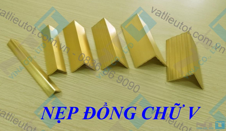 Nẹp V đồng – Nẹp chữ V bằng đồng trang trí & bảo vệ góc cạnh