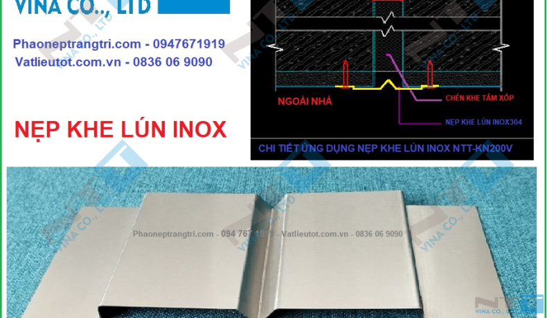 NẸP KHE LÚN INOX 