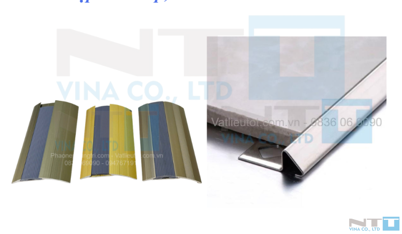 Nẹp chênh cao thấp inox và nhôm – Giải pháp xử lý sàn lệch cao độ hiệu quả, thẩm mỹ