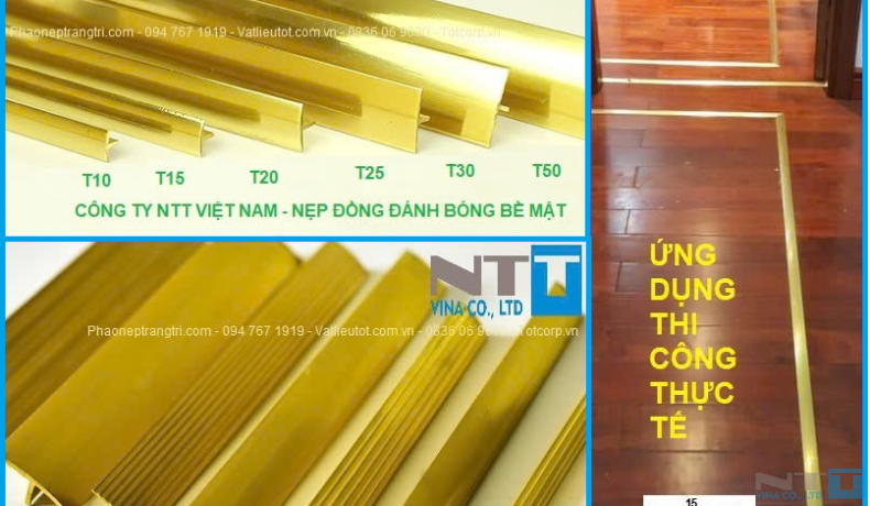 NẸP ĐỒNG CHỮ T (T15) - THANH ĐỒNG CHỮ T 