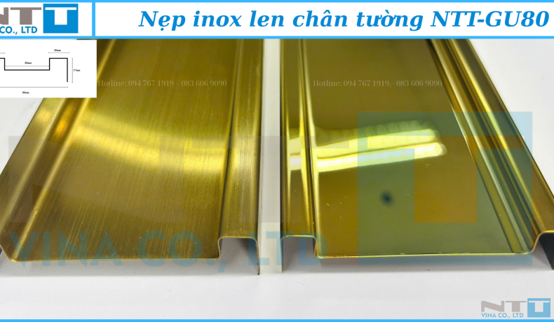 Nẹp len chân tường NTT-GU80- xu thế mới thay thế len gỗ, len nhựa