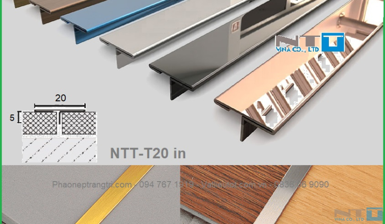 Nẹp inox T20 – Giải pháp trang trí & hoàn thiện thi công hiện đại