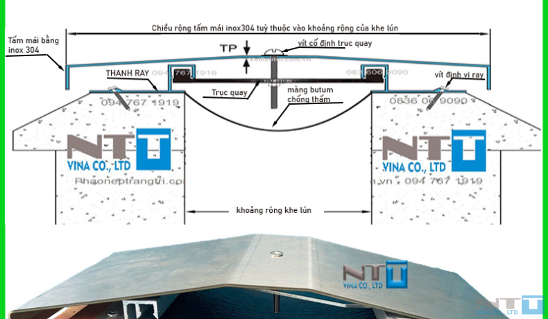 Nẹp inox mái – Giải pháp khe lún & che phủ nóc mái cho công trình bền vững