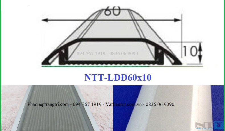 Nẹp luồn dây điện NTT-LDĐ60×10 giải pháp thi công dây điện an toàn, thẩm mỹ