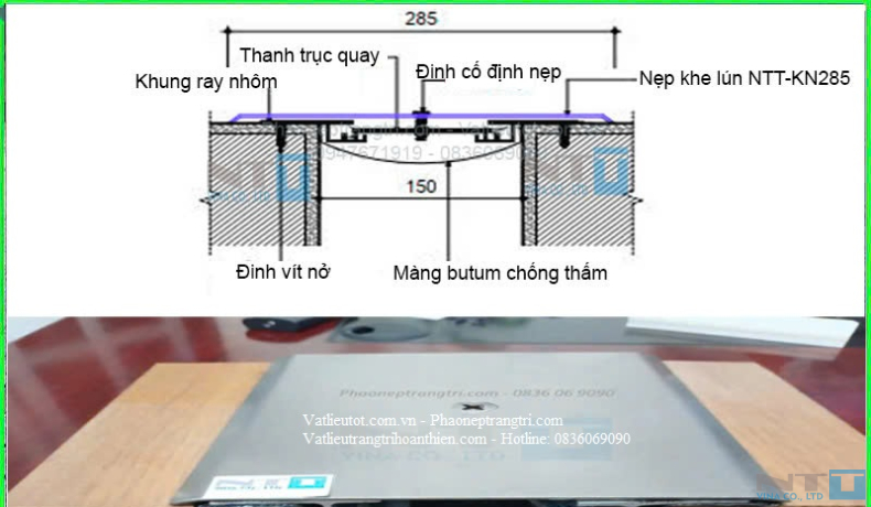 Khe lún đa năng - Khe co giãn NTT-KN285x2N