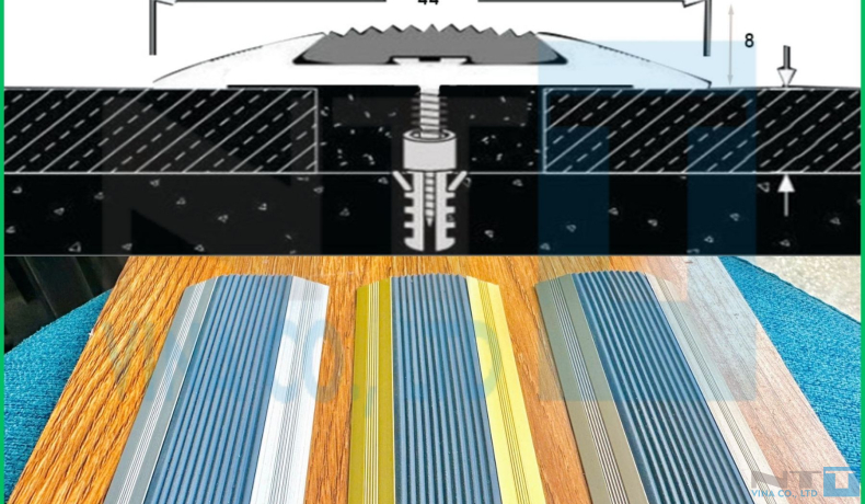 Nẹp nhôm chống trơn NS44 – Giải pháp an toàn mới cho công trình hiện đại