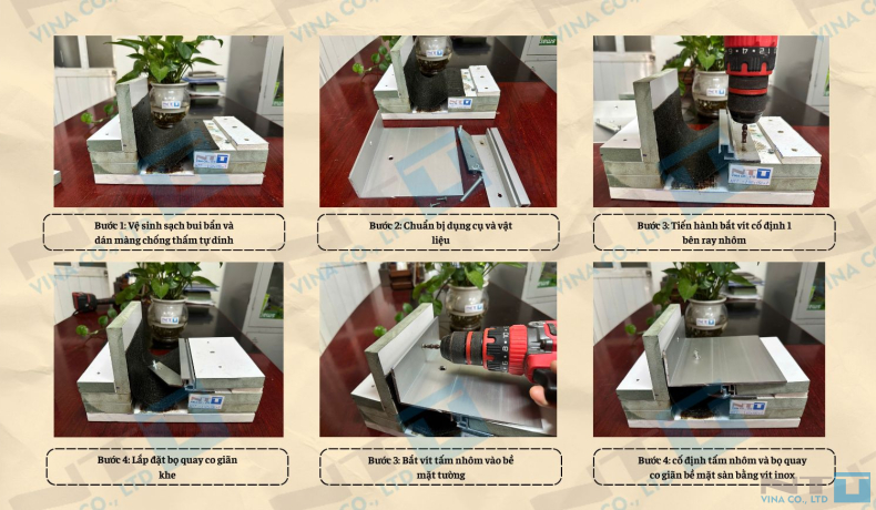 Quy trình thi công nẹp NTT-L50x150