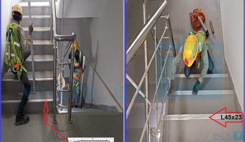 Hướng dẫn thi công nẹp nhôm chống trơn đúng kỹ thuật – An toàn & bền đẹp lâu dài