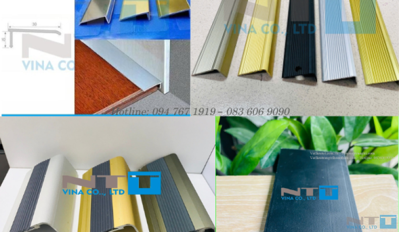 Tổng hợp các mẫu Nẹp Nhôm Chữ L của Công Ty NTT Việt Nam – Giải Pháp Hoàn Thiện Mép Sàn, Bậc Cầu Thang & Trang Trí Nội Thất